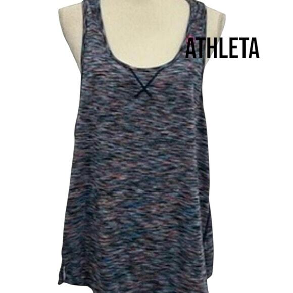 Athleta Tops - Athleta Multicolor Racerback Tank Top Women’s Size Sm Reflective Dots Activewear